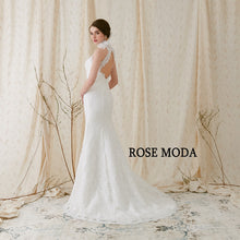 Load image into Gallery viewer, rosemoda lace bridal gown back side