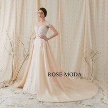 Load image into Gallery viewer, Rosemoda Sheath Lace Wedding Dress with Removable A Line Skirt
