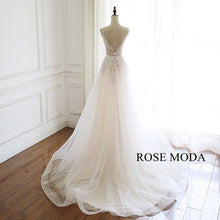 Load image into Gallery viewer, Rosemoda-elegant-lace-illusion-a-line-wedding-dress-c.jpg
