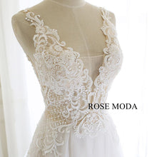 Load image into Gallery viewer, Rosemoda-elegant-lace-illusion-a-line-wedding-dress-f.jpg
