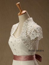 Load image into Gallery viewer, Rosemoda-mermaid-wedding-dress-with-removable-bolero-f.jpg
