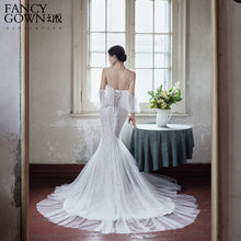 Load image into Gallery viewer, Rosemoda Heavy Beaded Mermaid Wedding Dress With Removable Sleeve
