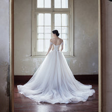 Load image into Gallery viewer, Rosemoda Beaded Ruched Ball Gown Wedding Dress
