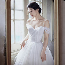 Load image into Gallery viewer, Rosemoda Beaded Ruched Ball Gown Wedding Dress
