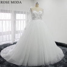 Load image into Gallery viewer, rosemoda-3D-lace-long-sleeve-ball-gown-wedding-dress-a.jpg
