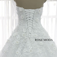 Load image into Gallery viewer, rosemoda-3d-Floral-lace-ball-gown-wedding-dress-f.jpg
