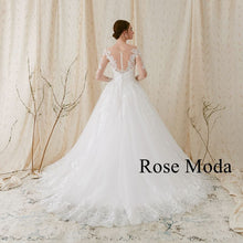 Load image into Gallery viewer, rosemoda-a-line-lace-weddingdress-f-back
