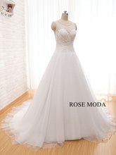 Load image into Gallery viewer, rosemoda-a-line-organza-weddingdress-b.jpg
