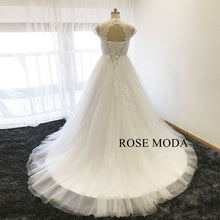 Load image into Gallery viewer, rosemoda-a-line-wedding-dress-with-cut-out-back-b.jpg
