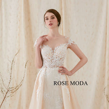 Load image into Gallery viewer, Rosemoda Sheath Lace Wedding Dress with Removable A Line Skirt
