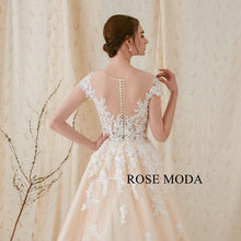 Load image into Gallery viewer, Rosemoda Sheath Lace Wedding Dress with Removable A Line Skirt
