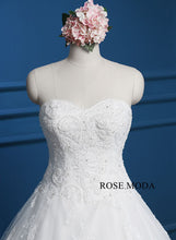 Load image into Gallery viewer, rosemoda-beaded-chantilly-lace-ball-gown-wedding-dress-e.jpg
