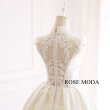 Load image into Gallery viewer, rosemoda-beaded-lace-satin-ball-gown-wedding-dress-d.jpg
