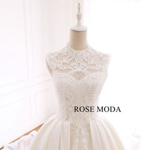 Load image into Gallery viewer, rosemoda-beaded-lace-satin-ball-gown-wedding-dress-e.jpg
