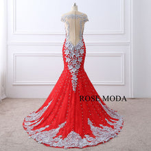 Load image into Gallery viewer, rosemoda-beaded-lace-stunning-mermaid-evening-dress-c.jpg
