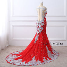 Load image into Gallery viewer, rosemoda-beaded-lace-stunning-mermaid-evening-dress-d.jpg
