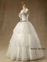 Load image into Gallery viewer, rosemoda-beaded-princess-wedding-dress-b.jpg
