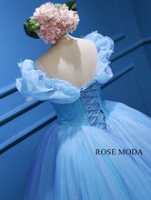 Load image into Gallery viewer, rosemoda-blue-ball-gown-wedding-dress-h.jpg
