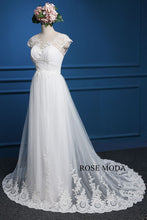 Load image into Gallery viewer, rosemoda-cap-sleeve-a-line-weddingdress-b.jpg
