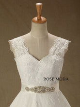 Load image into Gallery viewer, rosemoda-cap-sleeve-chantilly-lace-ball-gown-wedding-dress-d.jpg
