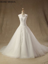 Load image into Gallery viewer,     rosemoda-cap-sleeve-dropped-ball-gown-wedding-dress-a.jpg
