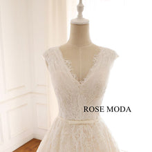 Load image into Gallery viewer, rosemoda-cap-sleeve-lace-a-line-wedding-dress-f_385ce331-a93b-45a1-bf45-09937d28704b.jpg
