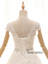 Load image into Gallery viewer, rosemoda-cap-sleeve-lace-a-line-wedding-dress-g.jpg
