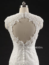 Load image into Gallery viewer, rosemoda-cap-sleeve-lace-mermaid-wedding-dress-cut-out-back-g.jpg
