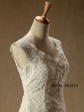 Load image into Gallery viewer, rosemoda-cap-sleeve-lace-mermaid-wedding-dress-e.jpg
