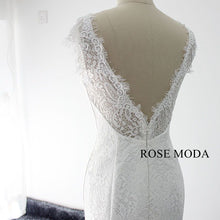 Load image into Gallery viewer, rosemoda-cap-sleeve-lace-mermaid-wedding-dress-f_d8b5154d-00a3-495f-9e06-1d159f289b04.jpg
