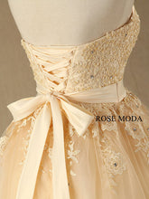 Load image into Gallery viewer, rosemoda-champagne-lace-a-line-wedding-dress-f_3c28a5e1-b461-489e-a868-393943c7ec8f.jpg
