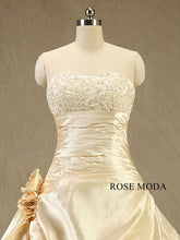 Load image into Gallery viewer, rosemoda-champagne-lace-taffeta-ball-gown-wedding-dress-d.jpg
