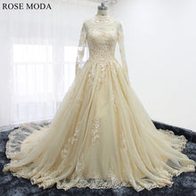 Load image into Gallery viewer, rosemoda-champagne-organza-ball-gown-wedding-dress-a.jpg
