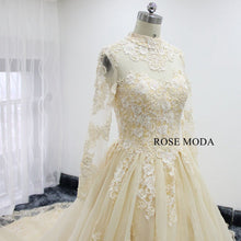 Load image into Gallery viewer, rosemoda-champagne-organza-ball-gown-wedding-dress-c.jpg
