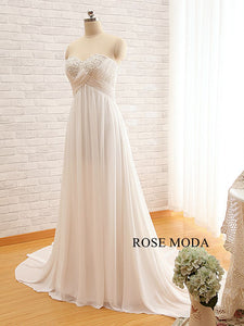 Rosemoda Rushed Bodice Chiffon Empire Wedding Dress