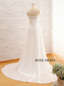 Rosemoda Rushed Bodice Chiffon Empire Wedding Dress