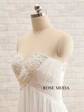 Load image into Gallery viewer, Rosemoda Rushed Bodice Chiffon Empire Wedding Dress
