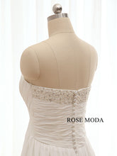 Load image into Gallery viewer, Rosemoda Rushed Bodice Chiffon Empire Wedding Dress
