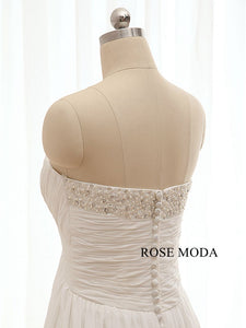 Rosemoda Rushed Bodice Chiffon Empire Wedding Dress