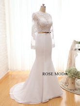 Load image into Gallery viewer, rosemoda-chiffon-mermaid-bridal-gown-b.jpg
