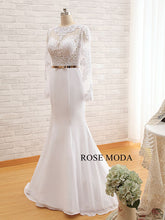 Load image into Gallery viewer, rosemoda-chiffon-mermaid-bridal-gown-c.jpg
