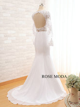 Load image into Gallery viewer, rosemoda-chiffon-mermaid-bridal-gown-e.jpg
