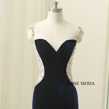 Load image into Gallery viewer, rosemoda-delicate-beaded-velvet-women-warm-prom-dress-e.jpg
