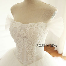 Load image into Gallery viewer, rosemoda-drop-waist-illusion-ball-gown-wedding-dress-e.jpg
