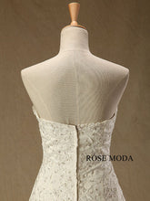 Load image into Gallery viewer,     rosemoda-dropped-a-line-wedding-dress-with-removable-bolero-h.jpg
