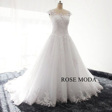 Load image into Gallery viewer, rosemoda-dropped-lace-a-line-wedding-dress-b.jpg
