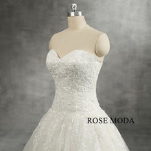 Load image into Gallery viewer, rosemoda-dropped-lace-ball-gown-wedding-dress-f.jpg
