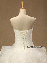 Load image into Gallery viewer, rosemoda-dropped-ruffled-organza-ball-wedding-dress-f.jpg
