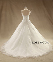 Load image into Gallery viewer, rosemoda-dropped-waist-lace-ball-gown-wedding-dress-c.jpg
