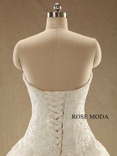 Load image into Gallery viewer, rosemoda-dropped-waist-lace-ball-gown-wedding-dress-f.jpg
